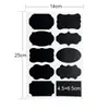 Pegatina de PVC negra borrable transfronteriza, impermeable, para condimentos de cocina, botella de vidrio, pizarra adhesiva