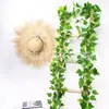 Enredadera Parthenocissus Uva Hoja de Vid Verde Pegada con Goma Decoración de Vid Falsa para Enrollar Tubería Enredadera Verde Plantas Verdes Plantas de Hojas Verdes