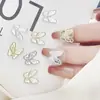Joias para Unhas Artísticas Estereoscópicas Borboleta em Relevo Francês Liga de Ouro e Prata Borboleta de Asa Aberta Acessórios de Unha Vestíveis DIY