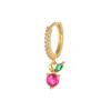 Primavera Nuevo Pendientes de Verduras para Mujer de Venta Caliente Joyería de Oro Real Chapada en Cobre Pendientes de la Serie de Plantas de Estilo Pastoral Natural