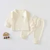 Conjunto Separado para Bebé Primavera y Otoño Unisex para Bebé Apertura Ajustable en la Entrepierna Top de Manga Larga Primavera Otoño Ropa de Otoño Conjunto de Pantalones de Otoño
