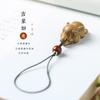 Sándalo original DIY elefante auspicioso Ruyi lindo elefantito cadena creativa para teléfono móvil bolsa colgante colgante exquisito regalo mujeres