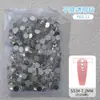 Abanico Rey Brillante con Diamantes Ss4 Ab Sueltos Transparentes Redondos Flatback Aurora Symphony Cristales para Uñas Rhinestones