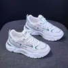 Grulla Blanca Almohada 2025 Otoño Nuevos Zapatos de Mujer Transpirables Zapatos de Malla Versátiles Zapatillas de Suela Gruesa Zapatos Casuales de Papá