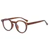 Gafas de comercio exterior monturas bloqueo luz azul TR90 montura redonda pasador de inserción CP montura de gafas graduadas negra borla montura óptica