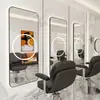 Espejo de barbería Espejo de salón de celebridad de Internet conjunto de gabinete de espejo espejo de pared de un solo lado para cortar el pelo espejo para permanente y tinte de salón