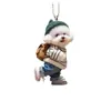 Pingente Popular de Mochila de Filhote, Pingente de Carro em Acrílico, Chaveiro Fofo de Cachorro Ursinho Pingente de Bolsa