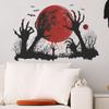 Comércio exterior Halloween lua vermelha palma quarto sala de estar decoração de casa adesivos de parede autoadesivo atacado transfronteiriço