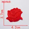 Tamanho pequeno, médio e grande autoadesivo bordado de flor de rosa adesivo de tecido patch branco patch decorativo para roupas flor de tecido acessórios de vestuário
