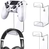 Suporte de Parede Transparente Acrílico para Controle de Jogo e Fone de Ouvido com Prateleira de Armazenamento - Venda Quente Transfronteiriça