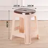 Banqueta de Plástico para Uso Doméstico na Sala de Estar, Espessada para Adultos, Banqueta Econômica para Mesa de Jantar, Cadeira de Borracha, Fabricante Banqueta Alta, Design Simples e Criativo