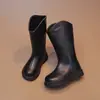 Botas para Niñas Botas Largas Infantiles 2026 Otoño/Invierno Nuevo Estilo Botas Largas para Bebé Niña Princesa Caña Alta Botas de Cuero con Felpa