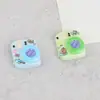 Cámara de Macarrón de Dibujos Animados Pegamento de Crema Imán para Refrigerador DIY Llavero Colgante Resina Adornos Pequeños de Escritorio