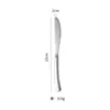 Serie Moonlight Cubiertos de Acero Inoxidable Cuchillo, Tenedor y Cuchara Cuchillo y Tenedor Gruesos para Bistec Estilo Occidental Suministros de Hotel Cuchara de Servir Cuchara para Sopa