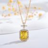 Collar con Cadena para Clavícula de Zirconio de Color Seiko Transfronterizo para Mujer Moda de Lujo Accesible en Instagram Estilo Europeo y Americano Elegante Tesoro de Color Natural