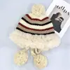 Sombrero de Aviador de Felpa a Rayas Estilo Fair Isle Nuevo para Otoño e Invierno, Espesado para Calidez y Protección contra el Frío, Sombrero Cerrado para Mujer
