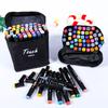 Set de Marcadores de Bolsa Negra Pluma de Acuarela de Doble Punta Estudiante de Primaria Pintura Graffiti Pincel de Color Toque de Bolsa Venta al por Mayor