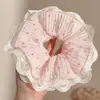 Donas con estampado de leopardo para otoño e invierno, ligas para el cabello extragrandes para un look relajado y casual, perfectas para coletas bajas, accesorios para el cabello estilo retro
