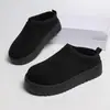 Venta al por mayor 2026 Zapatos de Mujer Estilo Coreano Nuevos para Aumentar la Altura Otoño Invierno Con Forro de Terciopelo Cálidos Sin Cordones Casuales de Algodón para Estudiantes Botas de Nieve