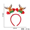 Decoraciones Navideñas Diadema Diadema Accesorios para el Cabello de Niños Accesorios para Fiesta Navideña de Niños Diadema de Astas de Dibujos Animados Estéreo con Cascabel