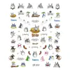 Nuevos en Stock Venta al por Mayor Pegatinas para Uñas Serie 3D en Relieve Ins Lindos Dibujos Animados Adhesivas Calcomanías para Uñas Graffiti