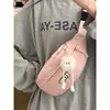 Bolsa de Peito Ins Estilo Japonês para Mulheres, Bolsa Transversal Versátil Fresca e Casual, Bolsa de Cintura Simples Estilo Harajuku para Viagem de Estudante Universitário