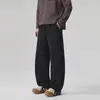 Calça com Lâmina Curva Masculina Outono Calça de Perna Reta Masculina Calça Casual Solta Primavera e Outono 2026 Nova Calça de Moletom Esportiva de Perna Larga