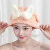 Touca de Banho e Touca Secadora de Cabelo para Mulheres, Espessa, Super Absorvente, Secagem Rápida, Fofa com Laço de Veludo Coral, Atacado