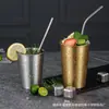 Vasos de cerveza de acero inoxidable 304 al por mayor, grado de restaurante, resistentes a caídas, adecuados para jugo y bebidas frías, para uso en casa, restaurante y bar, vasos de agua de una sola capa