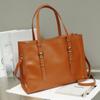 Bolso de Mujer de Curtido Vegetal de Capa Superior Bolso Transfronterizo de Cuero Genuino Nuevo Estilo Casual Combinable Bolso de Hombro Cruzado Bolso Tote Vintage