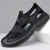 Net Shoes Masculino 2025 Verão Novo Malha Respirável Sapatos de Caverna Dirigir Outdoor Casual Sapatos para Vadear Sapatos de Praia