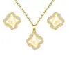 Serie de Conjuntos de Joyería Transfronterizos, Accesorios de Joyería de Lujo Ligero y Gama Alta, Conjuntos de Joyería de Cobre Chapado en Oro de Diseño de Nicho, Artículos Populares