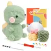 Pacote de Material para Boneca Dinossauro de Crochê Feita à Mão DIY de Lã Tricotada da Amazon Incluindo Instruções em Inglês Atacado