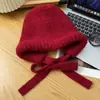 Gorro de Punto Otoño Invierno Cálido Protección para las Orejas Gorro de Lana Pasamontañas Gorro Versátil Japonés para Mujer Lindo Gorro de Punto Engrosado