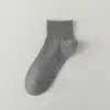 Meias Soquete Lisas para Homens, Meias de Algodão Respiráveis e Absorventes de Suor com Malha, Meias Soquete Esportivas Anti-Odor para Primavera e Verão, Casual de Negócios, Atacado de Zhuji