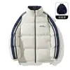 Jaqueta de Algodão Grossa e Forrada com Lã para Casal Inverno 2026 Esportes ao Ar Livre Moda Casual Reversível Casaco Puffer Roupas de Algodão Masculinas