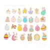 Huevo de Pascua Conejo Zanahoria Gota de Aceite Joyería Accesorios Colgante de Aleación DIY Llavero Cadena para Teléfono Adorno