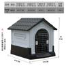 Caseta para perros al aire libre con inodoro, protector solar de verano, para las cuatro estaciones, universal, resistente a la lluvia, cálida para el invierno, para perros pequeños, medianos y grandes.