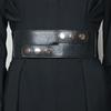 Cinturón ancho de alta gama para mujer, decorativo, de moda, elástico, negro, con sello de cintura para mujer, con accesorios de moda, abrigo exterior.