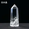 Coluna de Cristal Natural, Ametista, Coluna Pontiaguda de Cristal Branco, Prisma Hexagonal Polido, Decoração de Mesa para Casa Atacado