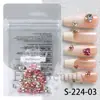 Belleza Completa Cruzada Nuevos Accesorios para Uñas Mezcla Brillante Montón de Diamantes Montón de Diamantes Dorados Accesorios para Uñas