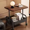 Mesa auxiliar móvil, mesa de noche para dormitorio con soporte para computadora, mesita pequeña para sofá de sala de estar, carrito pequeño, estante de almacenamiento para espacios pequeños