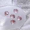 Unhas explosivas de cristal quadrado, joias transparentes, cor de açúcar, ângulo reto, unha de pombo, camélia, rosa, produto final