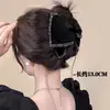 Pinza de pelo triangular grande con estampado de leopardo para cabello voluminoso, peinado de alta gama para la parte posterior de la cabeza, pinza de tiburón, accesorio para el cabello, pinza para el cabello para mujer