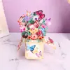 Caixa dobrável Flor Borboleta Amarela 3D Criativa Estéreo Escultura em Papel Caixa de Presente Dia dos Namorados Caixa de Presente Floral Caixa de Presente Criativa