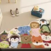 Capachos de Entrada com Desenhos de Animais Pequenos, Resistentes a Manchas e Fáceis de Cuidar, Capachos de Fio de PVC Cortáveis, Capachos de Porta de Entrada