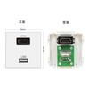 Accesorios de enchufe de interruptor de pared tipo 86 transfronterizos, marco de vidrio blanco y 52 módulos funcionales se pueden combinar libremente