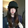 Boné de Baseball Artístico Branco Listrado Estilo Japonês para Mulheres, Respirável, Novo Design Retrô que Faz o Rosto Parecer Menor, Boné de Sol
