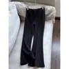 2026 Pantalones Negros Adelgazantes de Nuevo Temperamento Reductores de Edad Pantalones Acampanados Retro Pantalones de Ocho-Nueve Longitud Mujer Venta al por Mayor H20EK16387