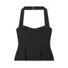 Comercio exterior transfronterizo ropa de mujer, estilo europeo y americano, top de tubo plisado con cuello halter moderno y sexy 5721001